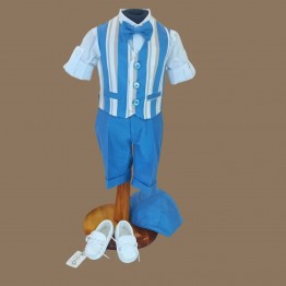 Completo per bimbo estivo blu